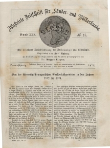 Globus. Illustrierte Zeitschrift für Länder...Bd. XXX, Nr.15, 1876