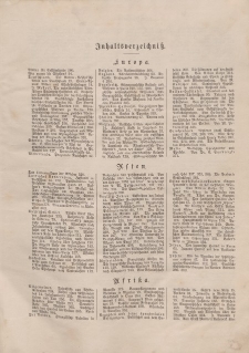 Globus. Illustrierte Zeitschrift für Länder...(Inhaltsverzeichniß), Bd. XXXIII, 1878