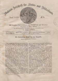Globus. Illustrierte Zeitschrift für Länder...Bd. XXXIII, Nr.8, 1878
