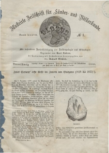 Globus. Illustrierte Zeitschrift für Länder...Bd. XXXVII, Nr.1, 1880