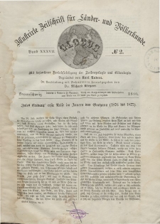 Globus. Illustrierte Zeitschrift für Länder...Bd. XXXVII, Nr.2, 1880