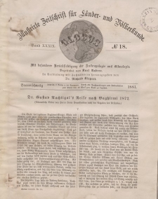 Globus. Illustrierte Zeitschrift für Länder...Bd. XXXIX, Nr.18, 1881