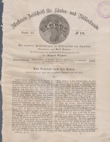 Globus. Illustrierte Zeitschrift für Länder...Bd. XL, Nr.18, 1881