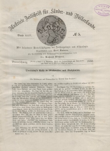 Globus. Illustrierte Zeitschrift für Länder...Bd. XLIV, Nr.5, 1883
