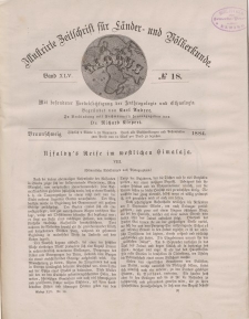Globus. Illustrierte Zeitschrift für Länder...Bd. XLV, Nr.18, 1884