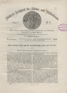 Globus. Illustrierte Zeitschrift für Länder...Bd. L, Nr.3, 1886