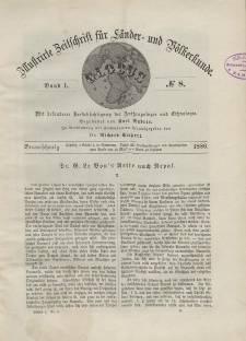 Globus. Illustrierte Zeitschrift für Länder...Bd. L, Nr.8, 1886
