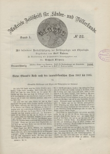 Globus. Illustrierte Zeitschrift für Länder...Bd. L, Nr.22, 1886