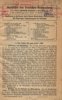 Geschichte des Deutschen Ritterordens