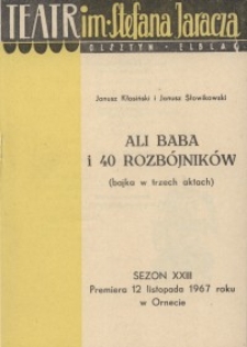 Ali Baba i 40 rozbójników - program teatralny