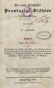 Neue Preussische Provinzial-Blätter, Bd. I, 1858