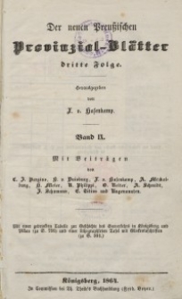 Neue Preussische Provinzial-Blätter, Folge III, Bd. IX, 1864