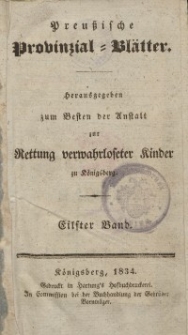 Preussische Provinzial-Blätter, Bd. XI, 1834