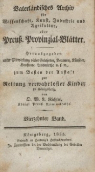 Preussische Provinzial-Blätter, Bd. XIV, 1835