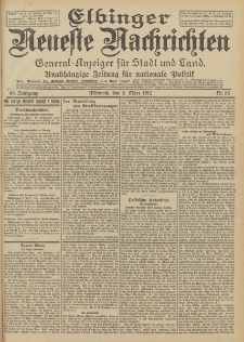 Elbinger Neueste Nachrichten, Nr. 55 Mittwoch 6 März 1912 64. Jahrgang
