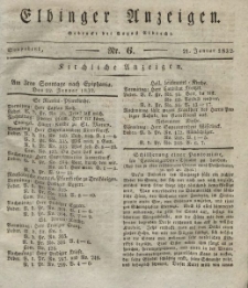 Elbinger Anzeigen, Nr. 6. Sonnabend, 21. Januar 1832