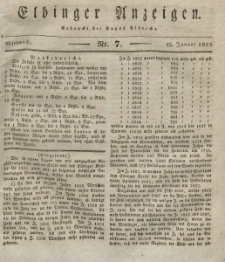 Elbinger Anzeigen, Nr. 7. Mittwoch, 25. Januar 1832