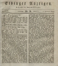 Elbinger Anzeigen, Nr. 9. Mittwoch, 1. Februar 1832
