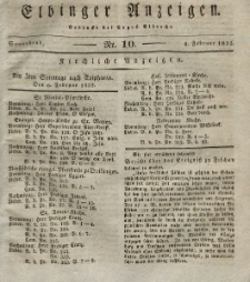 Elbinger Anzeigen, Nr. 10. Sonnabend, 4. Februar 1832