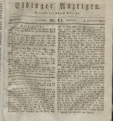 Elbinger Anzeigen, Nr. 11. Mittwoch, 8. Februar 1832