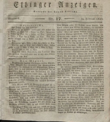 Elbinger Anzeigen, Nr. 17. Mittwoch, 29. Februar 1832