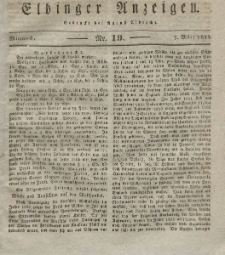 Elbinger Anzeigen, Nr. 19. Mittwoch, 7. März 1832