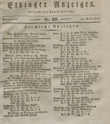 Elbinger Anzeigen, Nr. 20. Sonnabend, 10. März 1832