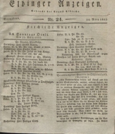 Elbinger Anzeigen, Nr. 24. Sonnabend, 24. März 1832