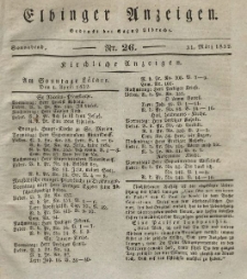 Elbinger Anzeigen, Nr. 26. Sonnabend, 31. März 1832
