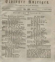 Elbinger Anzeigen, Nr. 28. Sonnabend, 7. April 1832