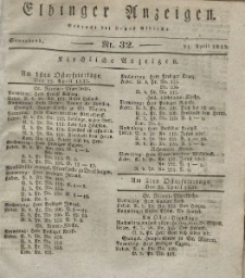 Elbinger Anzeigen, Nr. 32. Sonnabend, 21. April 1832