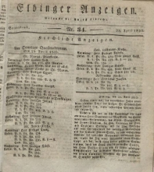 Elbinger Anzeigen, Nr. 34. Sonnabend, 28. April 1832