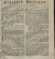 Elbinger Anzeigen, Nr. 35. Mittwoch, 2. Mai 1832