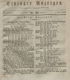 Elbinger Anzeigen, Nr. 36. Sonnabend, 5. Mai 1832