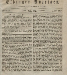 Elbinger Anzeigen, Nr. 37. Mittwoch, 9. Mai 1832