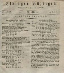 Elbinger Anzeigen, Nr. 38. Sonnabend, 12. Mai 1832