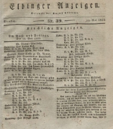 Elbinger Anzeigen, Nr. 39. Dienstag, 15. Mai 1832