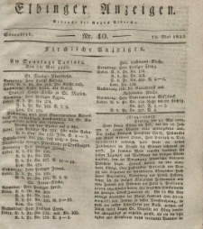 Elbinger Anzeigen, Nr. 40. Sonnabend, 19. Mai 1832
