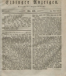 Elbinger Anzeigen, Nr. 41. Mittwoch, 23. Mai 1832