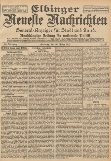 Elbinger Neueste Nachrichten, Nr. 59 Sonntag 10 März 1912 64. Jahrgang