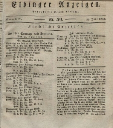 Elbinger Anzeigen, Nr. 50. Sonnabend, 23. Juni 1832