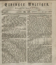 Elbinger Anzeigen, Nr. 51. Mittwoch, 27. Juni 1832