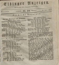 Elbinger Anzeigen, Nr. 52. Sonnabend, 30. Juni 1832