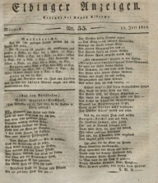 Elbinger Anzeigen, Nr. 55. Mittwoch, 11. Juli 1832