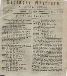 Elbinger Anzeigen, Nr. 60. Sonnabend, 28. Juli 1832