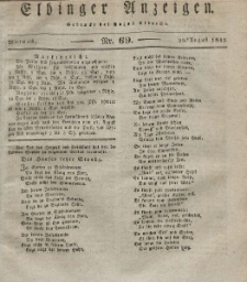 Elbinger Anzeigen, Nr. 69. Mittwoch, 29. August 1832