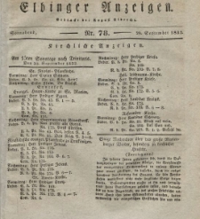 Elbinger Anzeigen, Nr. 78. Sonnabend, 29. September 1832