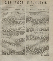 Elbinger Anzeigen, Nr. 81. Mittwoch, 10. Oktober 1832