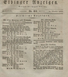 Elbinger Anzeigen, Nr. 82. Sonnabend, 13. Oktober 1832
