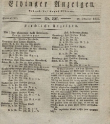 Elbinger Anzeigen, Nr. 86. Sonnabend, 27. Oktober 1832